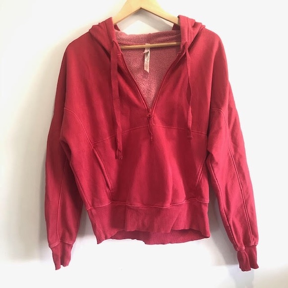 Free People Tops - Free People Movement Women’s Red Zip Up Hoodie SzS